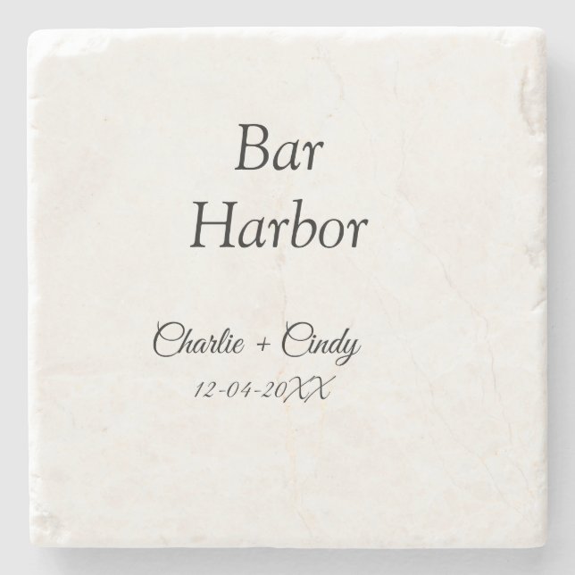 Bar Harbour bachelorette party bridesmaid wedding  Stone Coaster (Front)