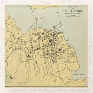 Bar Harbour Glass Coaster