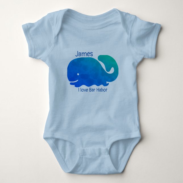 Bar Harbour Maine Baby Bodysuit (Front)