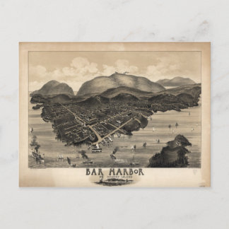 Bar Harbour, Maine in 1886 Postcard