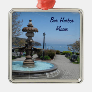 Bar Harbour, Maine Metal Tree Decoration