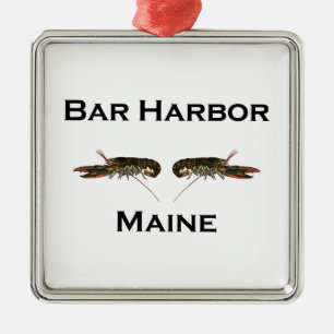 Bar Harbour Maine Metal Tree Decoration