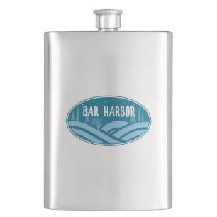 Bar Harbour Maine Outdoors Hip Flask