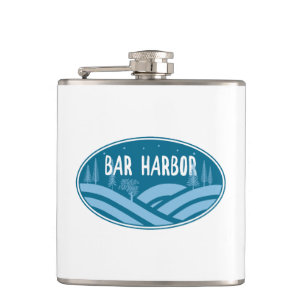 Bar Harbour Maine Outdoors Hip Flask