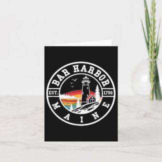Bar Harbour - Maine - Throwback Design - Clic  Card