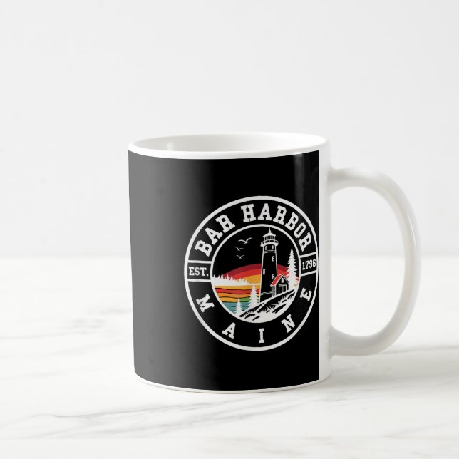 Bar Harbour - Maine - Throwback Design - Clic  Coffee Mug (Right)