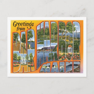 Bar Harbour Maine Travel America US City Postcard