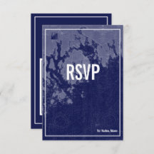 Bar Harbour Maine Vintage Map Wedding RSVP Card