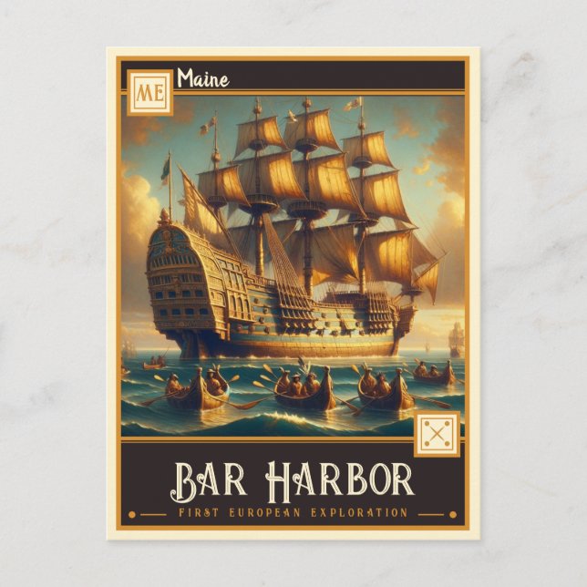 Bar Harbour, Maine  | Vintage Postcard (Front)