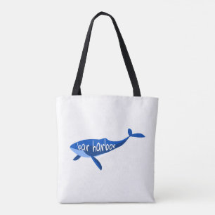 Bar Harbour Maine Whale Tote Bag