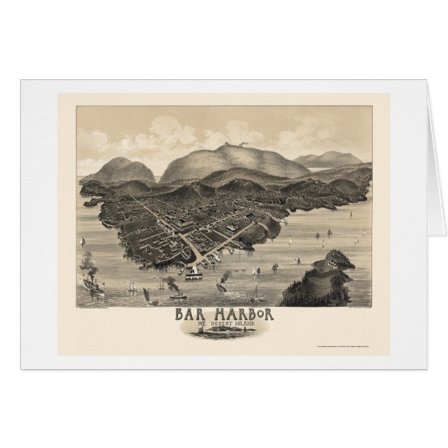 Bar Harbour, ME Panoramic Map - 1886 (Front Horizontal)