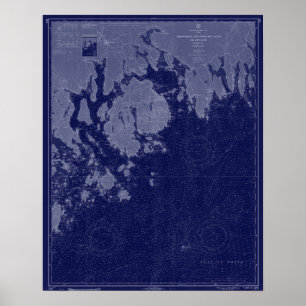 Bar Harbour Mount Desert MA Map Nautical Chart Art