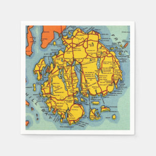 Bar Harbour - Mt Desert Island  Napkin