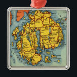 Bar Harbour Mt Desert Map Metal Tree Decoration<br><div class="desc">The Maine's coast at Mt Desert Island,  Acadia National Park.  This is a terrific old,  vintage map of the Bar Harbour area.  It makes a colourful ornament to put on your tree or give as a gift. It features landmarks and Frenchman Bay,  Blue Hill Bay and more.</div>