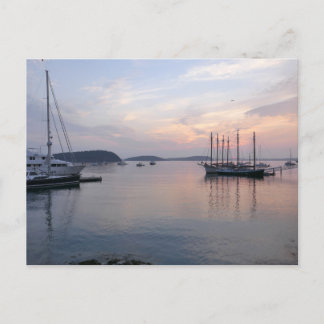 Bar Harbour Ships at Sunrise I Postcard