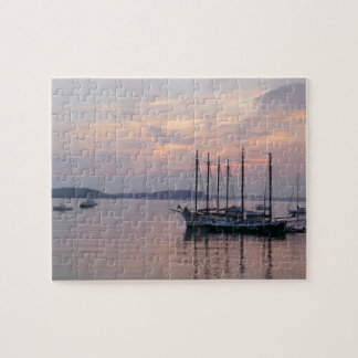 Bar Harbour Ships at Sunrise II Jigsaw Puzzle