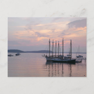 Bar Harbour Ships at Sunrise II Postcard