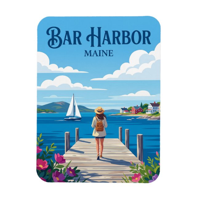 Bar Harbour USA Magnet (Vertical)