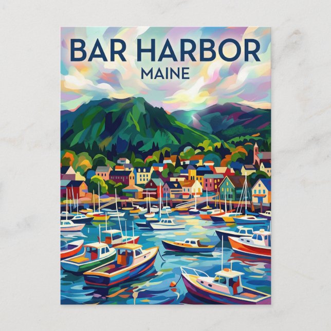 Bar Harbour USA Postcard (Front)