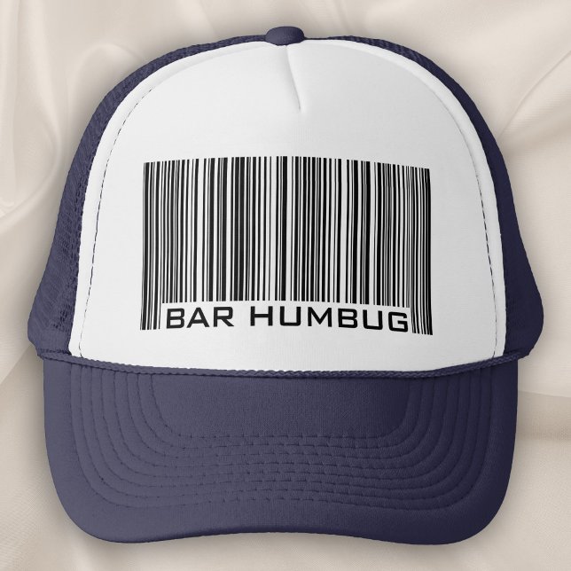 Bar Humbug (Bah Humbug) Anti-Christmas Bar Code Trucker Hat (Creator Uploaded)