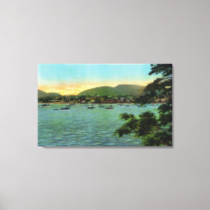 Bar Island View of the Bar Harbour Canvas Print