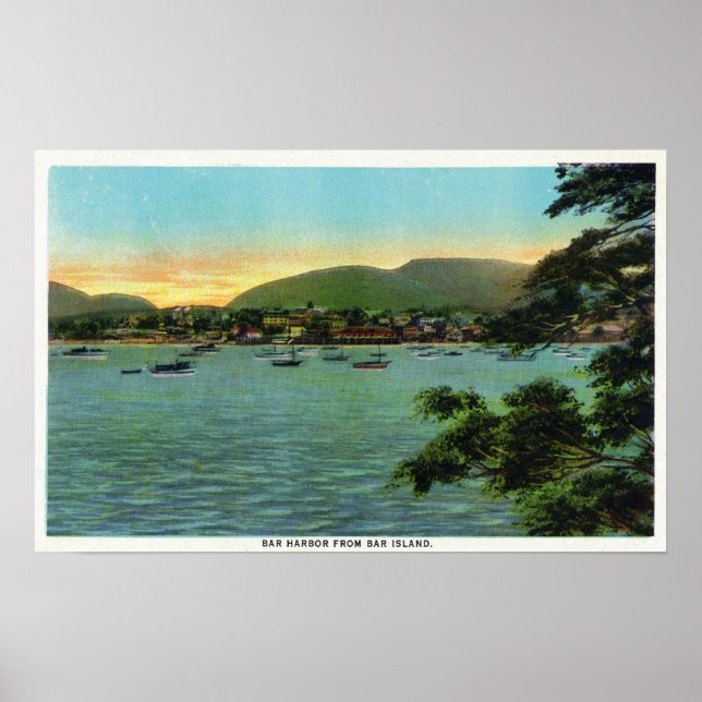Bar Island View of the Bar Harbour Poster (Front)