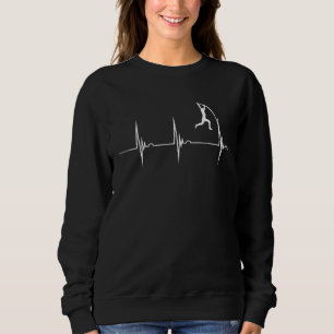 Bar Jumper Heartbeat ECG Pulse High Jump Bar Jump Sweatshirt