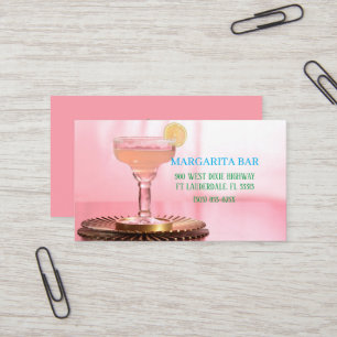 Bar & Lounge Pink Margarita Business Card
