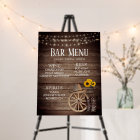 Bar Menu - Country Wood Barrel Wedding