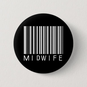 BAR MIDWIFE DARK 6 CM ROUND BADGE