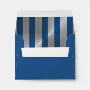 Bar Mitzvah Blue and Silver Stripe Star of David Envelopes