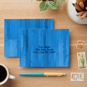 Bar Mitzvah Blue Techno Streaks Envelope