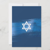 Bar Mitzvah Bold Modern Navy Typography Blue Foil  Invitation (Back)