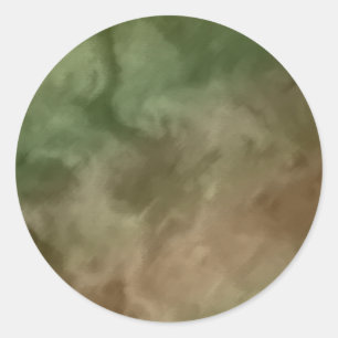 Bar Mitzvah Brown and Green Marbled Classic Round Sticker