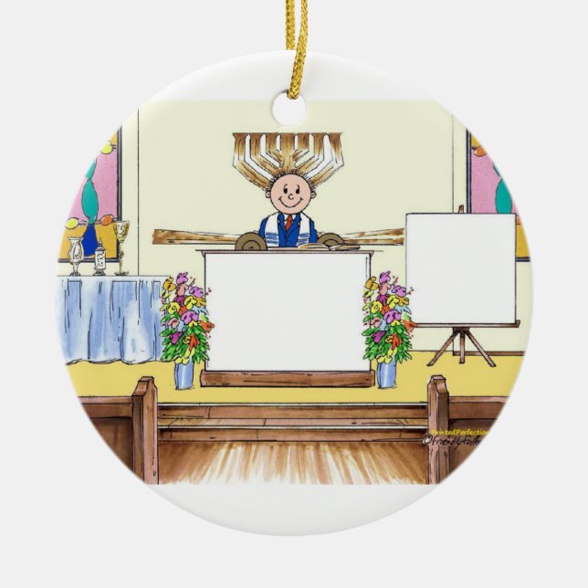 Bar Mitzvah Ceramic Tree Decoration (Front)