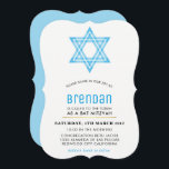 BAR MITZVAH cute modern tween star of david blue Invitation<br><div class="desc">by kat massard >>> kat@simplysweetPAPERIE.com <<< - - - - - - - - - - - - - - - - - - - - - - - - - - - - - - - - - - - - - - - - - - - - -...</div>