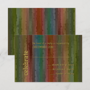 Bar Mitzvah Earth Tone Streaks RSVP Invitation