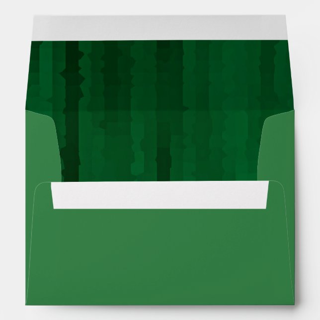 Bar Mitzvah Emerald Green Techno Streaks Envelope (Back (Bottom))