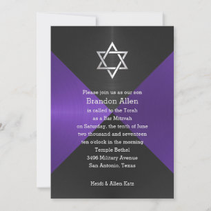Bar Mitzvah Geometric Background Invitation
