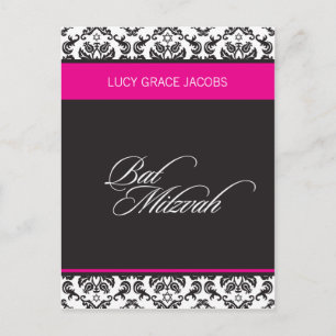 BAR MITZVAH :: girl 4 Invitation Postcard