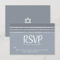Bar Mitzvah Grey Silver Tallit Script Bold Modern