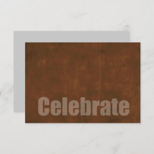 Bar Mitzvah Grunge Rust RSVP Card