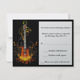bar mitzvah guitar response card
