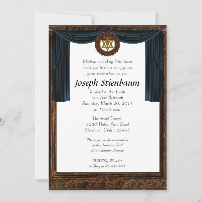 Bar Mitzvah Invitation (Front)