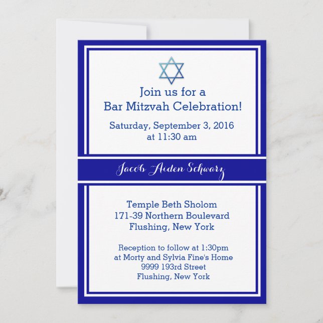 Bar Mitzvah Invitation (Front)