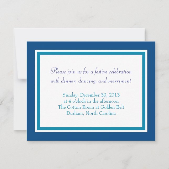Bar Mitzvah Invitation | Woven Star Reception Card (Front)