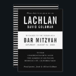 BAR MITZVAH modern minimal typography black white Invitation<br><div class="desc">by kat massard >>> WWW.SIMPLYSWEETPAPERIE.COM <<< CONTACT ME for custom wording or to add any lines in Hebrew Love the design, but would like to see some changes - another colour scheme, product, add a photo or adapted for a different occasion - no worries simply contact me - I am...</div>