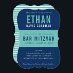 BAR MITZVAH modern minimal typography blue mint Invitation<br><div class="desc">by kat massard >>> WWW.SIMPLYSWEETPAPERIE.COM <<< CONTACT ME for custom wording or to add any lines in Hebrew Love the design, but would like to see some changes - another colour scheme, product, add a photo or adapted for a different occasion - no worries simply contact me - I am...</div>