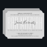 BAR MITZVAH modern overlay typography boy grey Invitation<br><div class="desc">by kat massard >>> kat@simplysweetPAPERIE.com <<< CONTACT ME for custom wording or to add any lines in Hebrew Love the design, but would like to see some changes - another colour scheme, product, add a photo or adapted for a different occasion - no worries simply contact me - I am...</div>