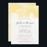 BAR MITZVAH modern pale yellow grey watercolor Invitation<br><div class="desc">by kat massard >>> kat@simplysweetPAPERIE.com <<< - - - - - - - - - - - - - - - - - - - - - - - - - - - - - - - CONTACT ME for custom wording or to add any lines in Hebrew Love the...</div>